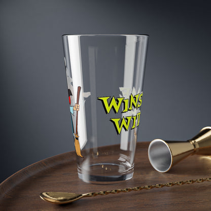 Winsome Witch Pint Glass, 16oz - Popular Hanna-Barbera Cartoon 1960s TV - Winnie - Fairy Godmother Drop-Out - Ippity-Pippity-Pow