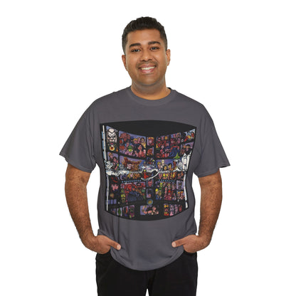 Focus on George Perez T-Shirt - Monitor, New Teen Titans, Avengers, Fantastic Four - DC & Marvel Comics - Note: Black Tee is a Negative Space Piece and is Borderless