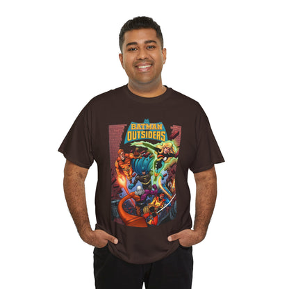 Batman & the Outsiders T-Shirt - Jim Aparo Art - Metamorpho, Katana, Halo, Black Lightning, Geo-Force - DC Comics