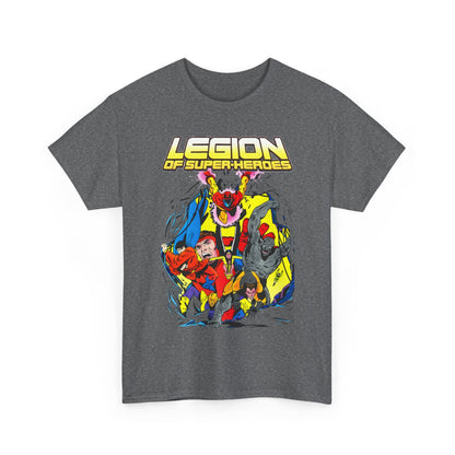 Legion of Super-Heroes T-Shirt - Mon-El, Colossal Kid, Wildfire, Dawnstar, Blok, Timber Wolf - LOSH - DC Comics