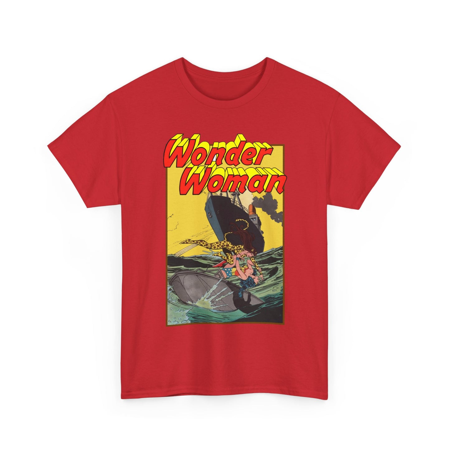 Wonder Woman Vs Cheetah T-Shirt - Rich Buckler & Dan Giordano Art - DC Comics
