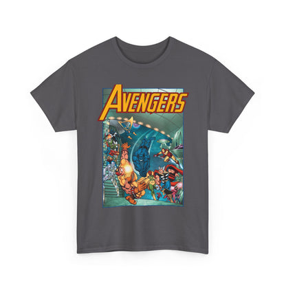 Avengers Vs Guardians of the Galaxy T-Shirt - George Perez Art - Tomorrow's Avengers - Thor, Captain America, Iron Man, Scarlet Witch, Vision, Wonder Man - Marvel Comics