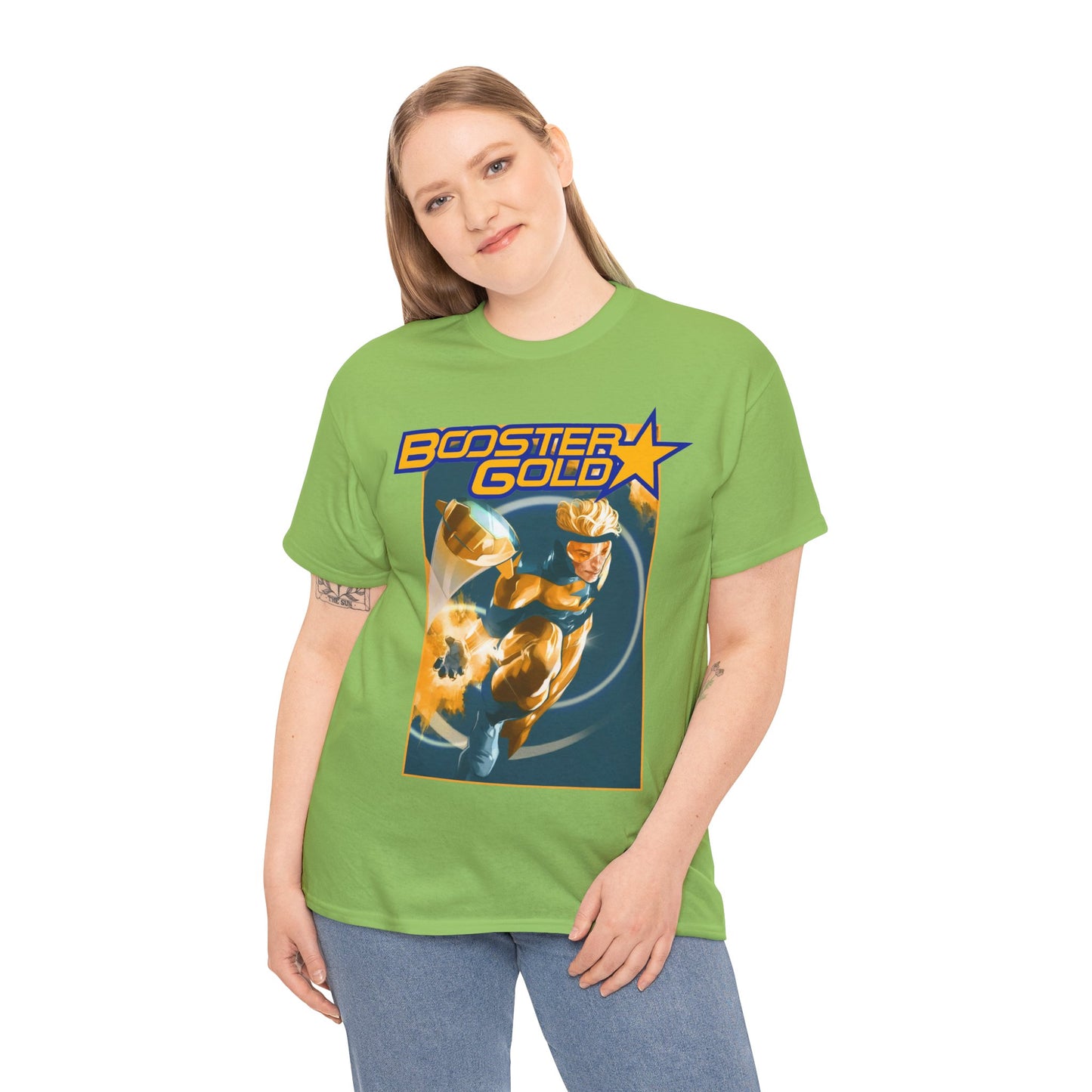 Booster Gold T-Shirt - Don Aguillo Art - Justice League: The Omega Act - DC Comics