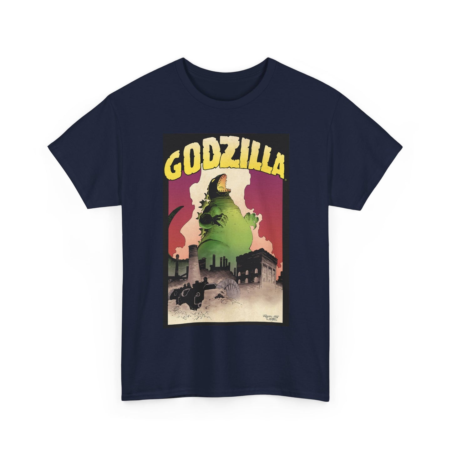 Godzilla T-Shirt - Mike Mignola Art - 1987 Portfolio Artwork - Dark Horse Comics