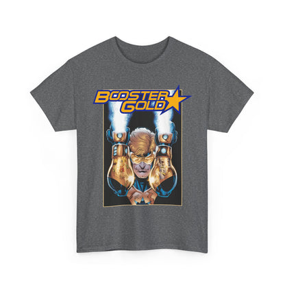 Booster Gold T-Shirt - Dan Jurgens Art - Batman & Robin in His Gauntlets - DC Comics