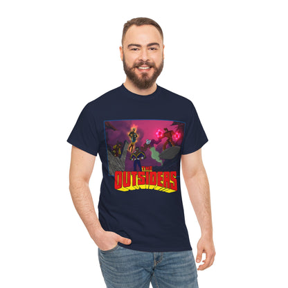 Outsiders T-Shirt - Batman: Brave & Bold Series - Halo, Geo-Force, Black Lightning, Katana, Metamorpho - DC Comics
