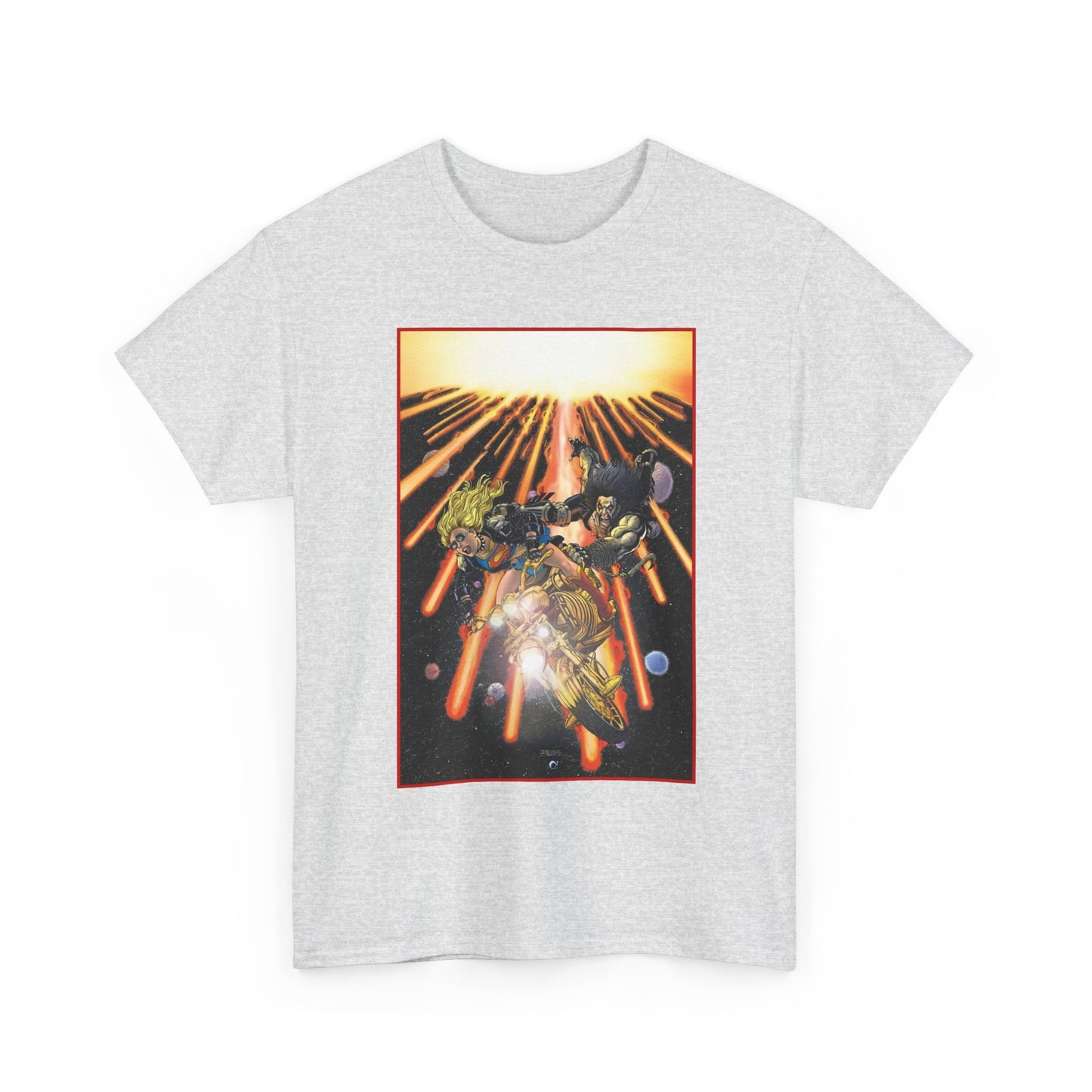 Supergirl & Lobo T-Shirt - George Perez Art - Brave and the Bold #4 Cover Art - 2026 Movie with Milly Alcock and Jason Momoa - DC Comics