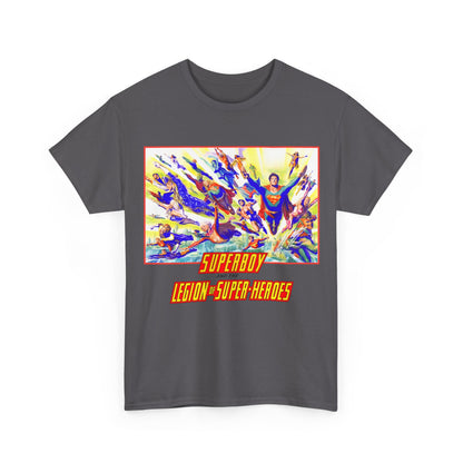 Superboy & Legion of Super-Heroes T-Shirt - Alex Ross Art - Saturn Girl, Brainiac 5, Lightning Lad, Shadow Lass, Dawnstar, Karate Kid - DC Comics