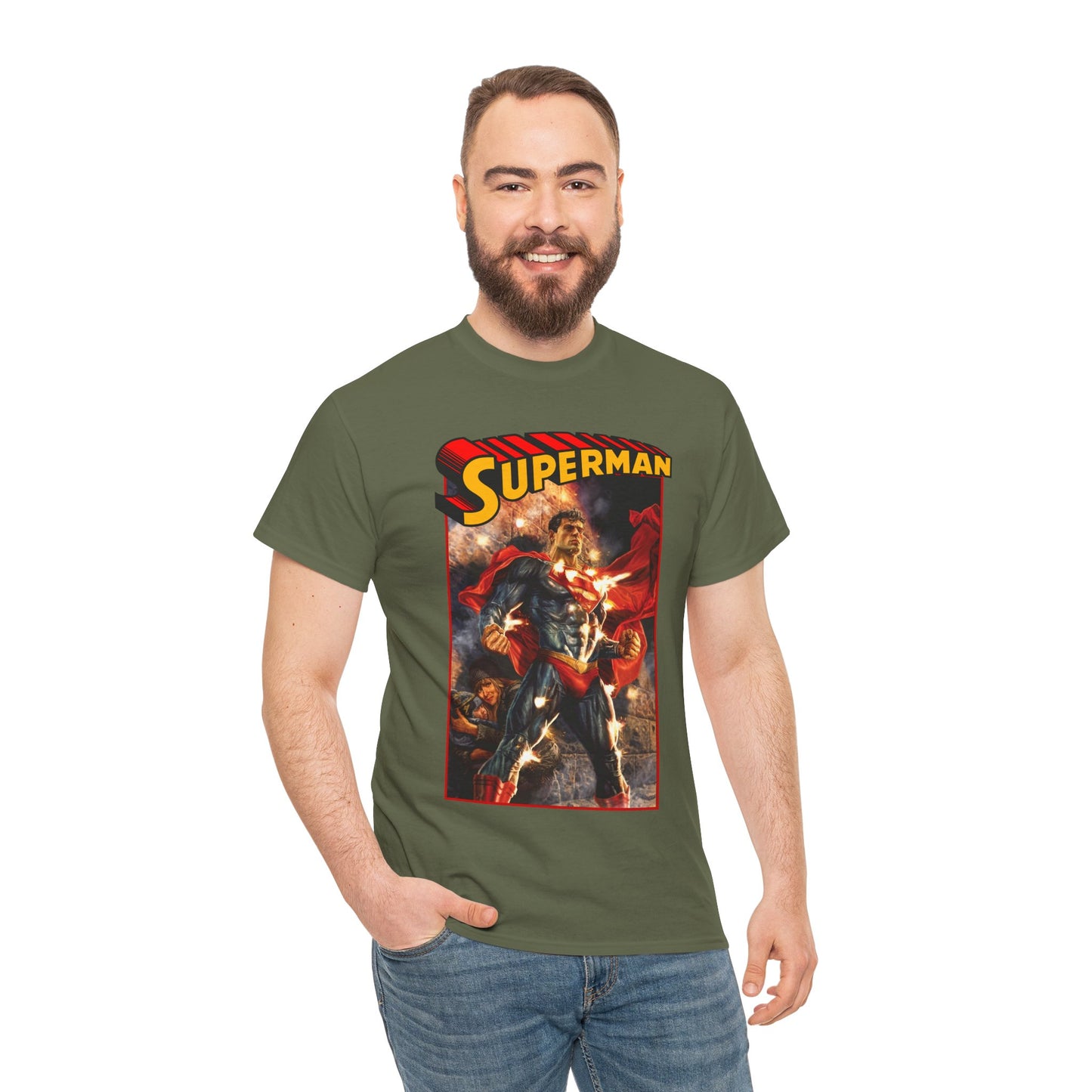 Superman T-Shirt - Lee Bermejo Art - Action Comics Variant Cover - Man of Steel, Metropolis - DC Comics