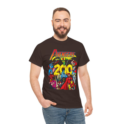 Avengers T-Shirt - George Perez Art - #200 Cover - Thor, Scarlet Witch, Iron Man, Vision, Hawkeye, Beast, Jocasta, Wasp, Captain America, Wonder Man