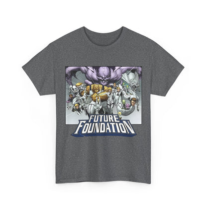 Future Foundation T-Shirt - Marko Djurdjevic Art - Spider-Man, Mr. Fantastic, Invisible Woman, The Thing, Dr. Doom, Bentley 23, Dragon Man, the Moloids - Marvel Comics