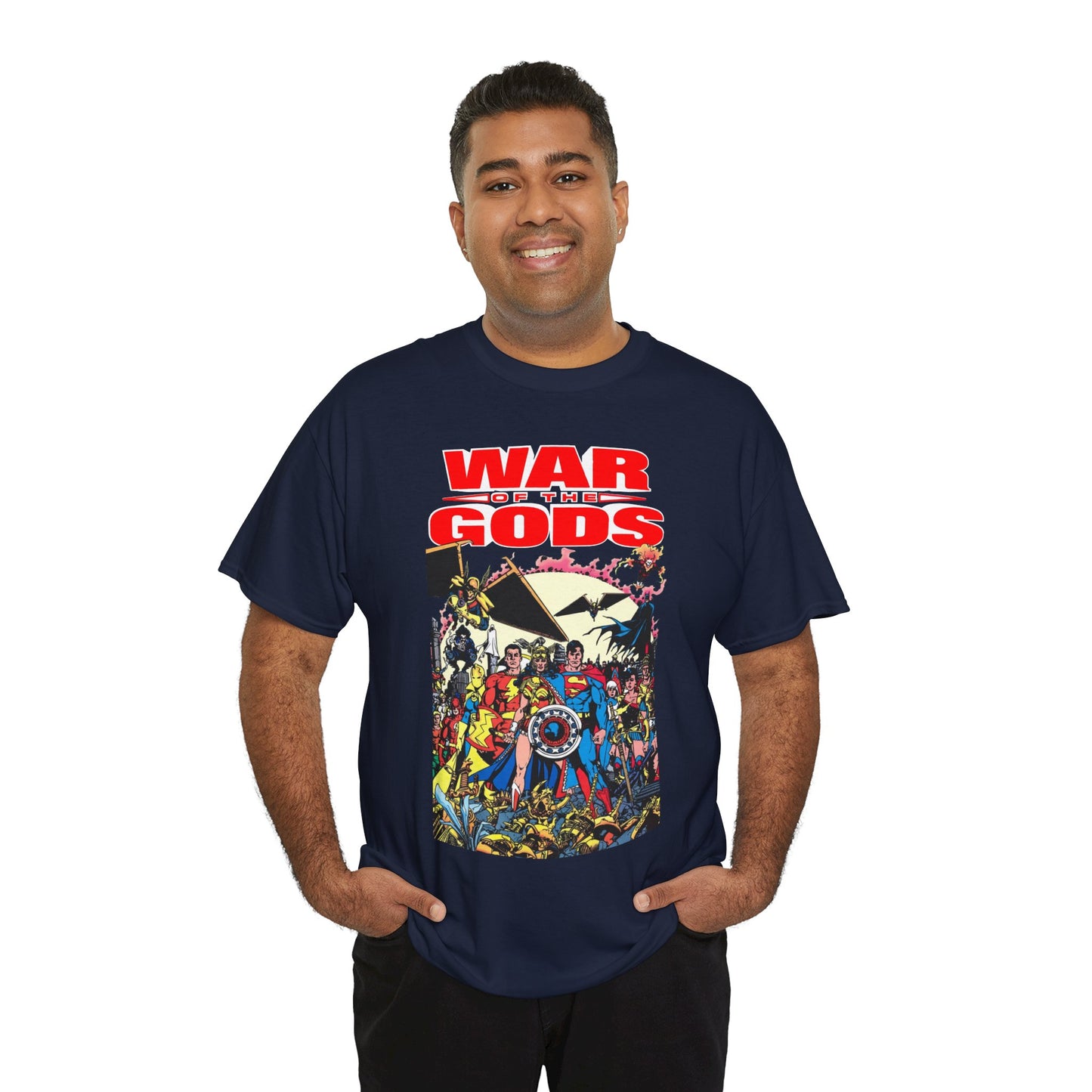 War of the Gods T-Shirt - George Perez Art - Wonder Woman Story - Superman, Captain Marvel, Hawkman, Firestorm, Dr Fate, Troia, Lobo, Batman - DC Comics
