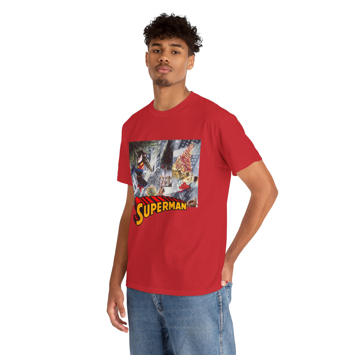 Superman Christmas Tree T-Shirt - Alex Ross Art - DC Comics