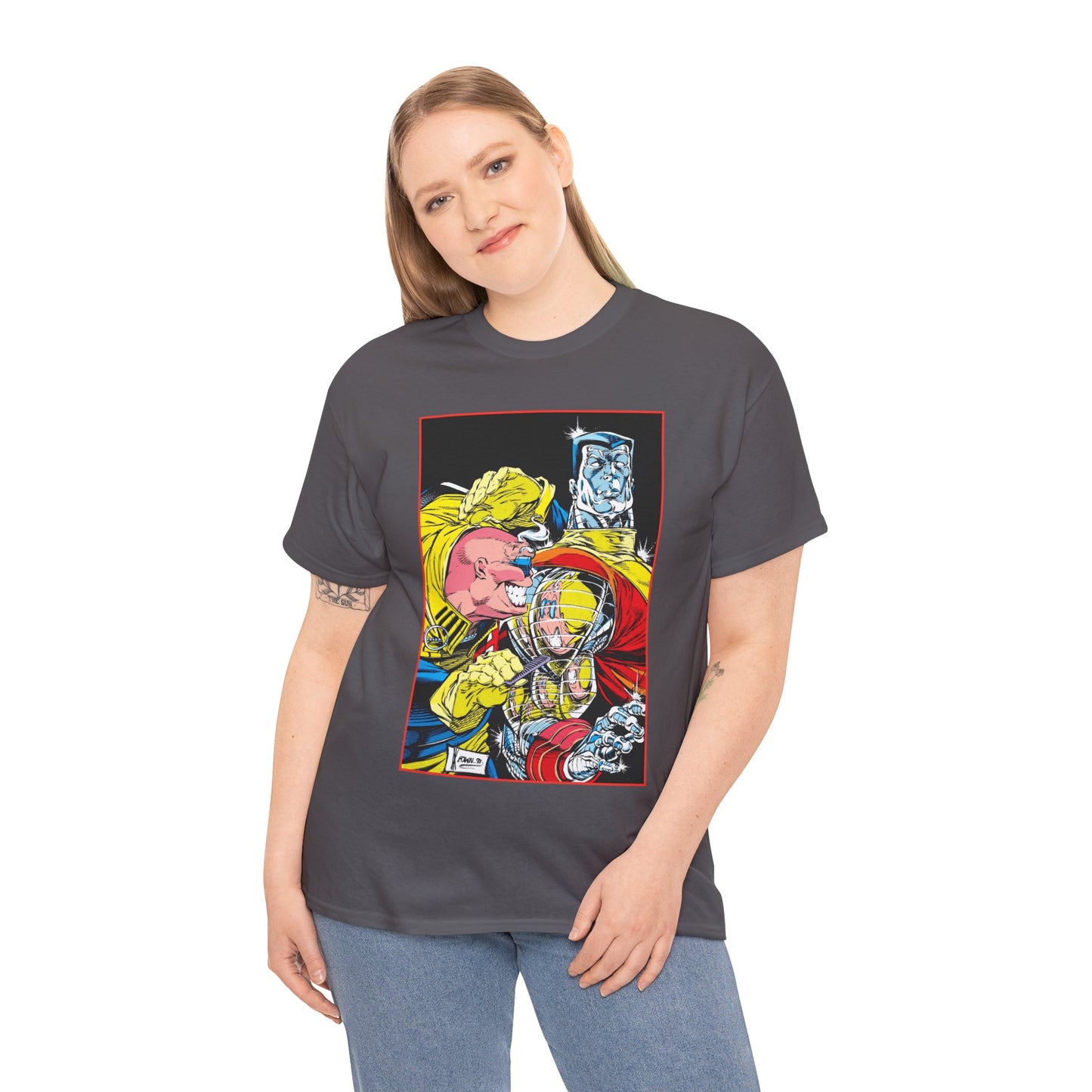 Strong Guy & Colossus T-Shirt - Dale Keown Art - Uncanny X-Men Annual Poster - Marvel Comics
