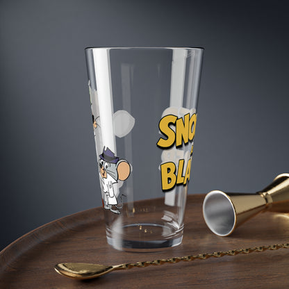 Snooper & Blabber Pint Glass, 16oz - Hanna-Barbera Cartoon 1960s TV - Cat & Mouse Detectives - Super Snooper Detective Agency - Animated Classic