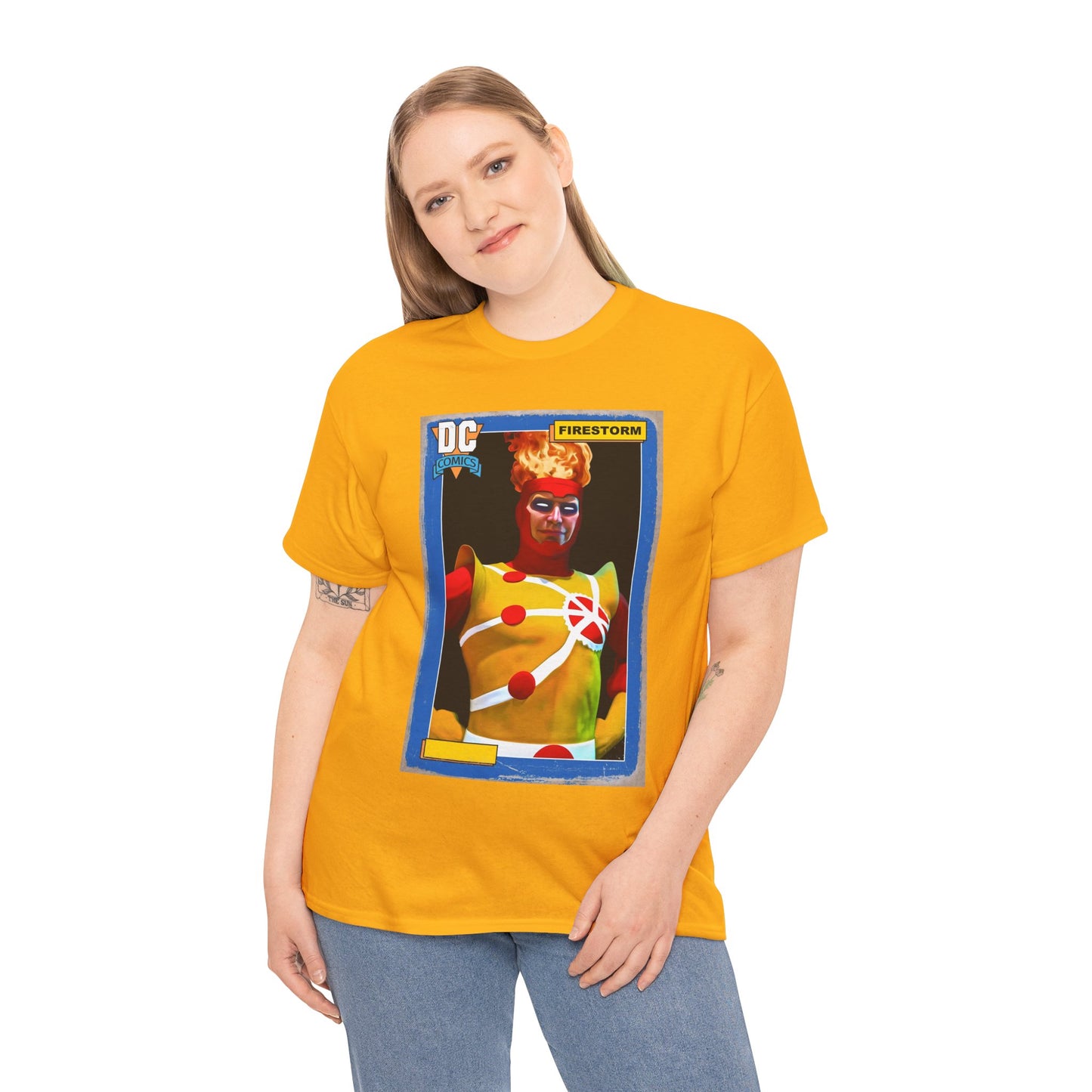 Firestorm T-Shirt - Mark Spears Art - DC Universe Trading Card Homage - Ronnie Raymond - DC Comics