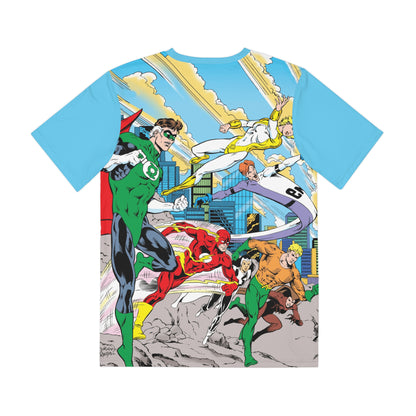 Justice League International All Over Print Tee (Polyester) - Dan Jurgens Art - DC Comics