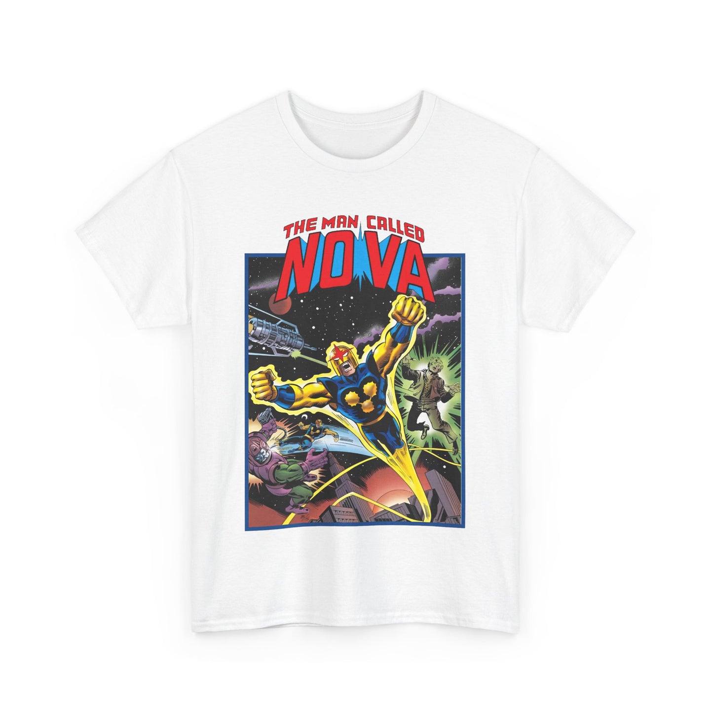 The Man Called Nova T-Shirt - Marvel Comics - Richard Rider - 1970s Comic Series Art - Cosmic Superhero