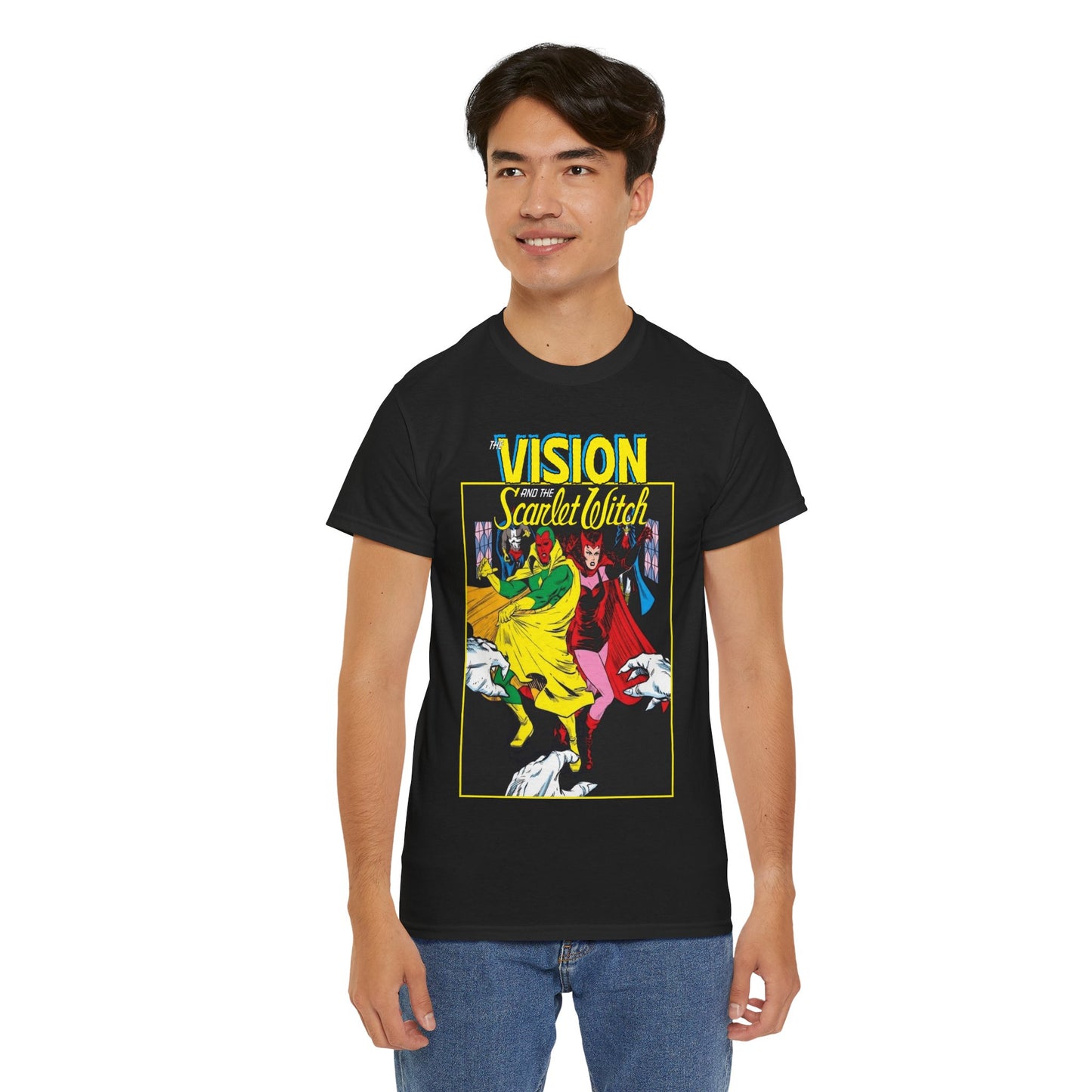 Vision & Scarlet Witch T-Shirt - Avengers Members - 1985 Cover Art - Marvel Comics