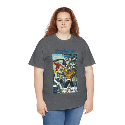 Fantastic Four T-Shirt - George Perez Art - Reed Richards, Invisible Woman, Human Torch, The Thing - Marvel Comics