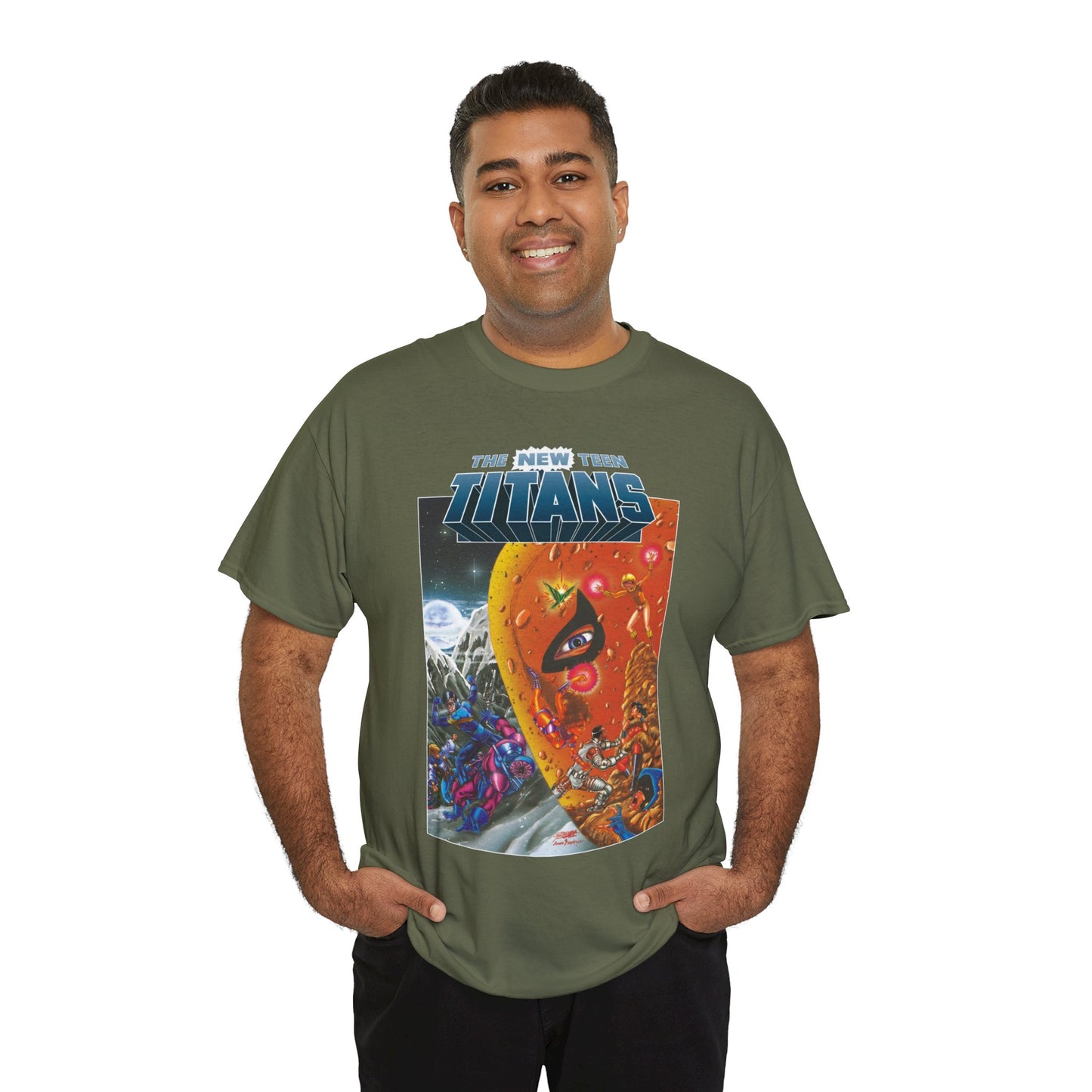New Teen Titans T-Shirt - George Perez Art - Judas Contract - Deathstroke, Nightwing, Terra, Jericho, Raven, Cyborg, Wonder Girl - DC Comics