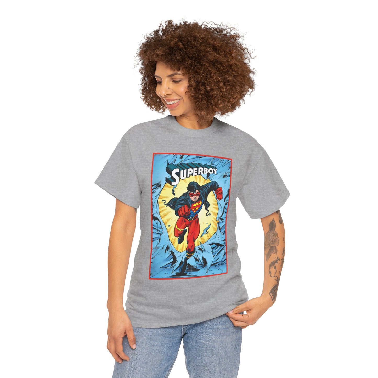 Superboy T-Shirt - Tom Grummett Art - Reign of the Supermen Storyline from the 1990s - Kon-El, Connor Kent - Superman Family - DC Comics