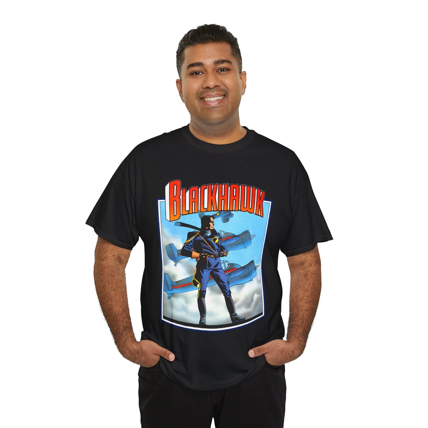 Blackhawk T-Shirt - Howard Chaykin Art - World War II Anti-Nazi Ace Pilots - DC Comics