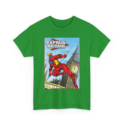 Captain Britain T-Shirt - Ron Wilson Art - Brian Braddock - Marvel UK Series - Chris Claremont Stories - Marvel Comics