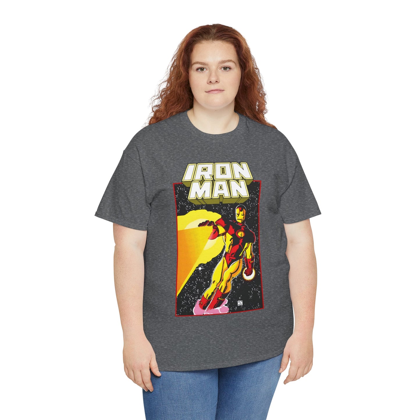 Iron Man T-Shirt - John Romita Jr Art - Cover to Issue #256 - Tony Stark in Space - Marvel Comics