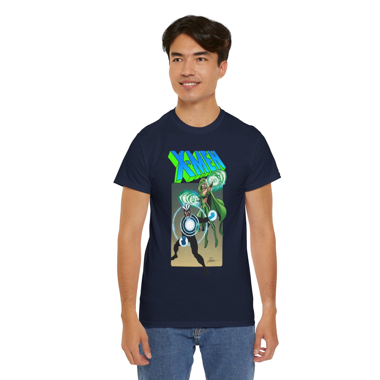 Havok & Polaris T-Shirt - George Perez Art - Uncanny X-Men Members - Marvel Comics Mutants
