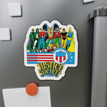 Justice Society of America Die-Cut Magnet - George Perez Art - Spectre, Sandman, Hawkman, Dr Fate, Green Lantern, Flash, Atom - DC Comics - 3", 4", 5", 6"