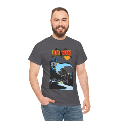 Batman T-Shirt - Jim Aparo Art - Dark Knight Looking Over Gotham City - Bronze Age Art - DC Comics