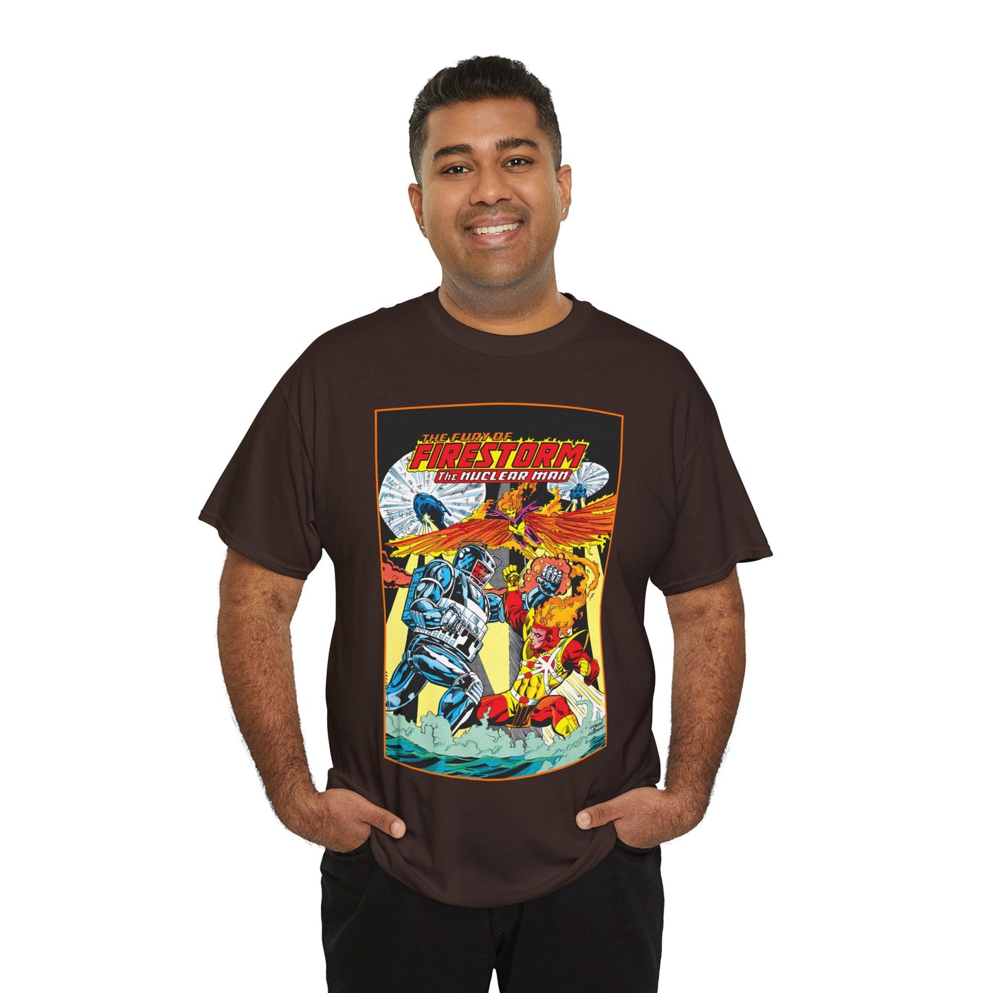 Fury of Firestorm T-Shirt - DC Comics - Firehawk, Tokamak - Annual #1 Art