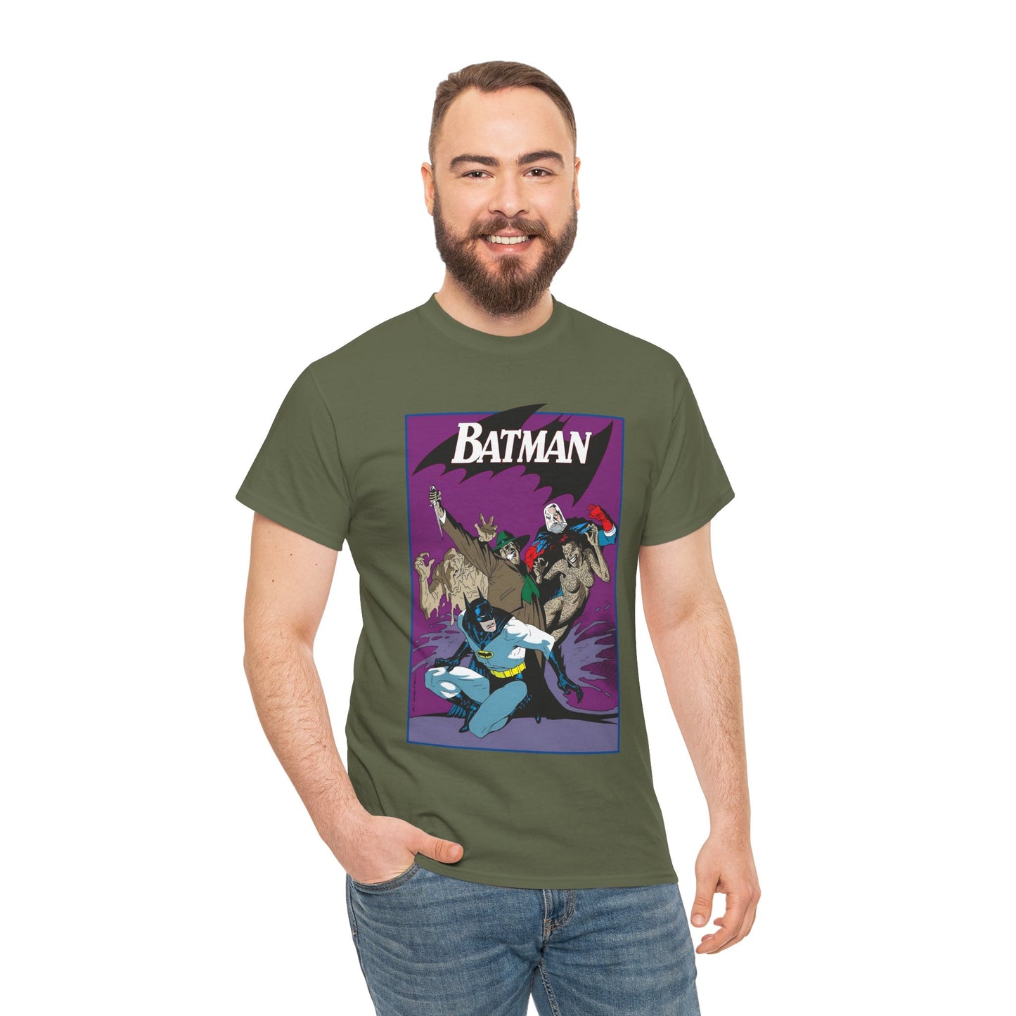 Batman & Clayface T-Shirt - Kevin Nowlan Art - Gotham, Bruce Wayne - DC Comics
