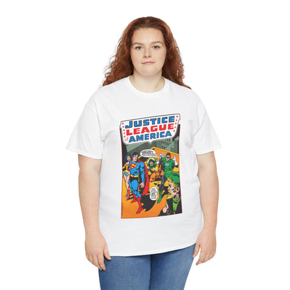 Justice League of America T-Shirt - Dick Dillin Art - Superman, Wonder Woman, Green Arrow, Green Lantern - DC Comics
