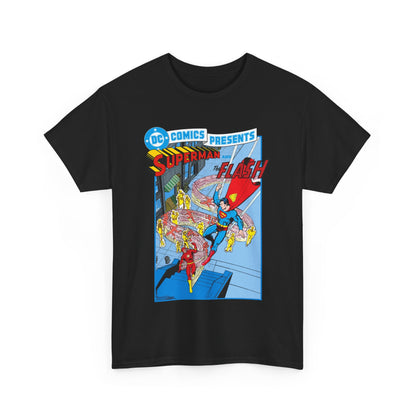Superman & Flash T-Shirt - George Perez Art - DC Comics Presents #38 Cover Art - Bronze Age Classic