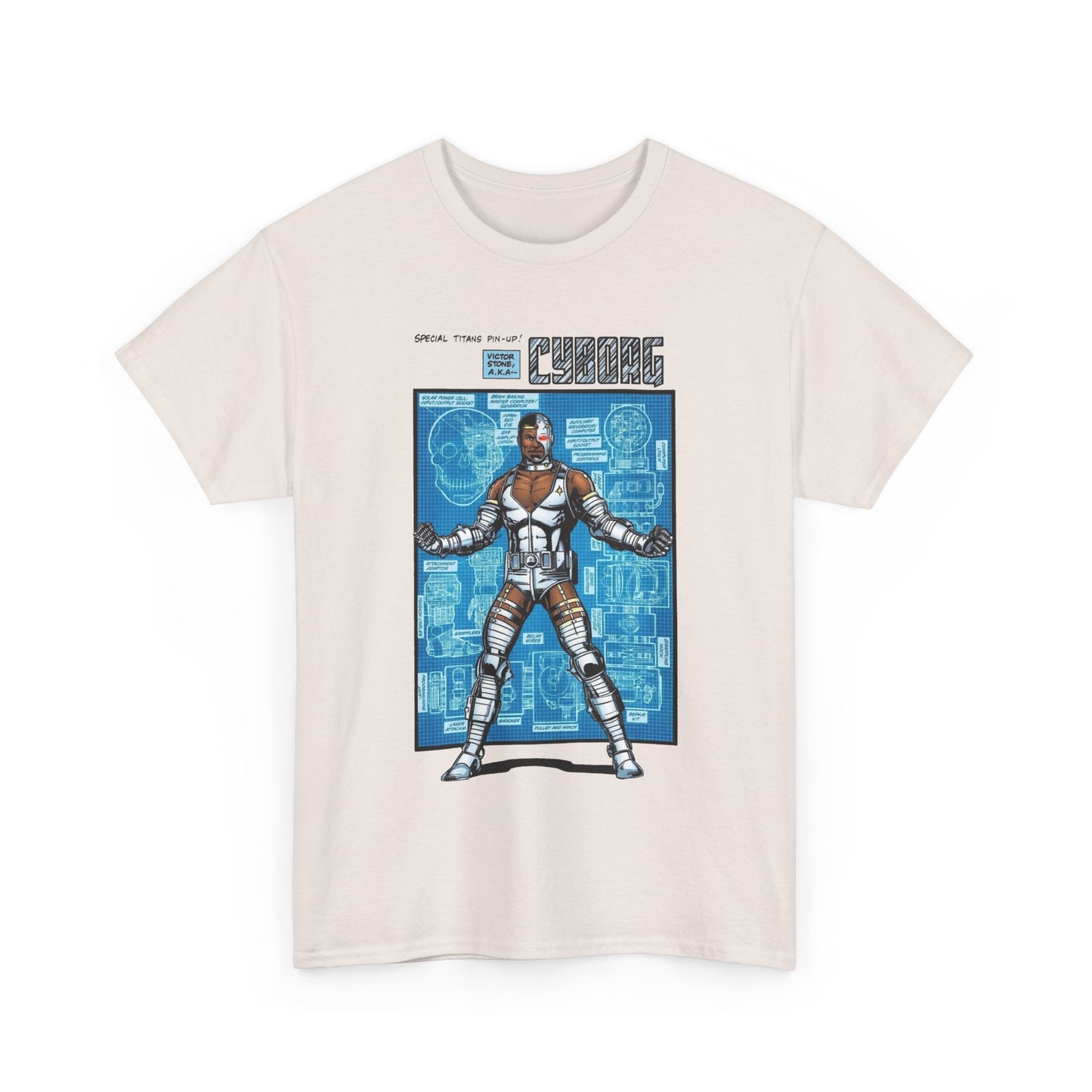 Cyborg T-Shirt - George Perez Art - New Teen Titans Pin-Up Poster - Victor Stone - DC Comics