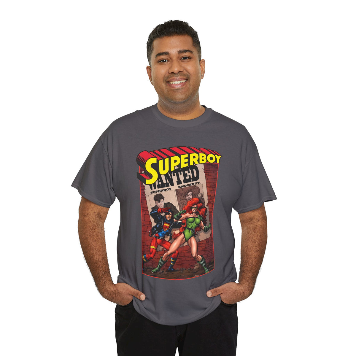 Superboy T-Shirt - Tom Grummett Art - Knockout - DC Comics