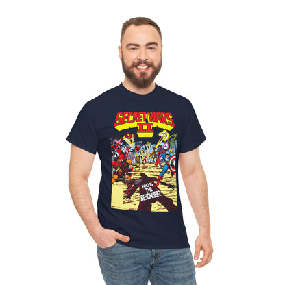 Secret Wars II T-Shirt - John Byrne Art - X-Men, New Mutants, Captain America - The Beyonder - Marvel Comics Series, 1980s