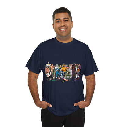 Secret Origins of Super-Villains T-Shirt - Dick Giordano Art - DC Comics - Joker, Mirror Master, Captain Cold, Lex Luthor, Scarecrow, Poison Ivy, Grodd