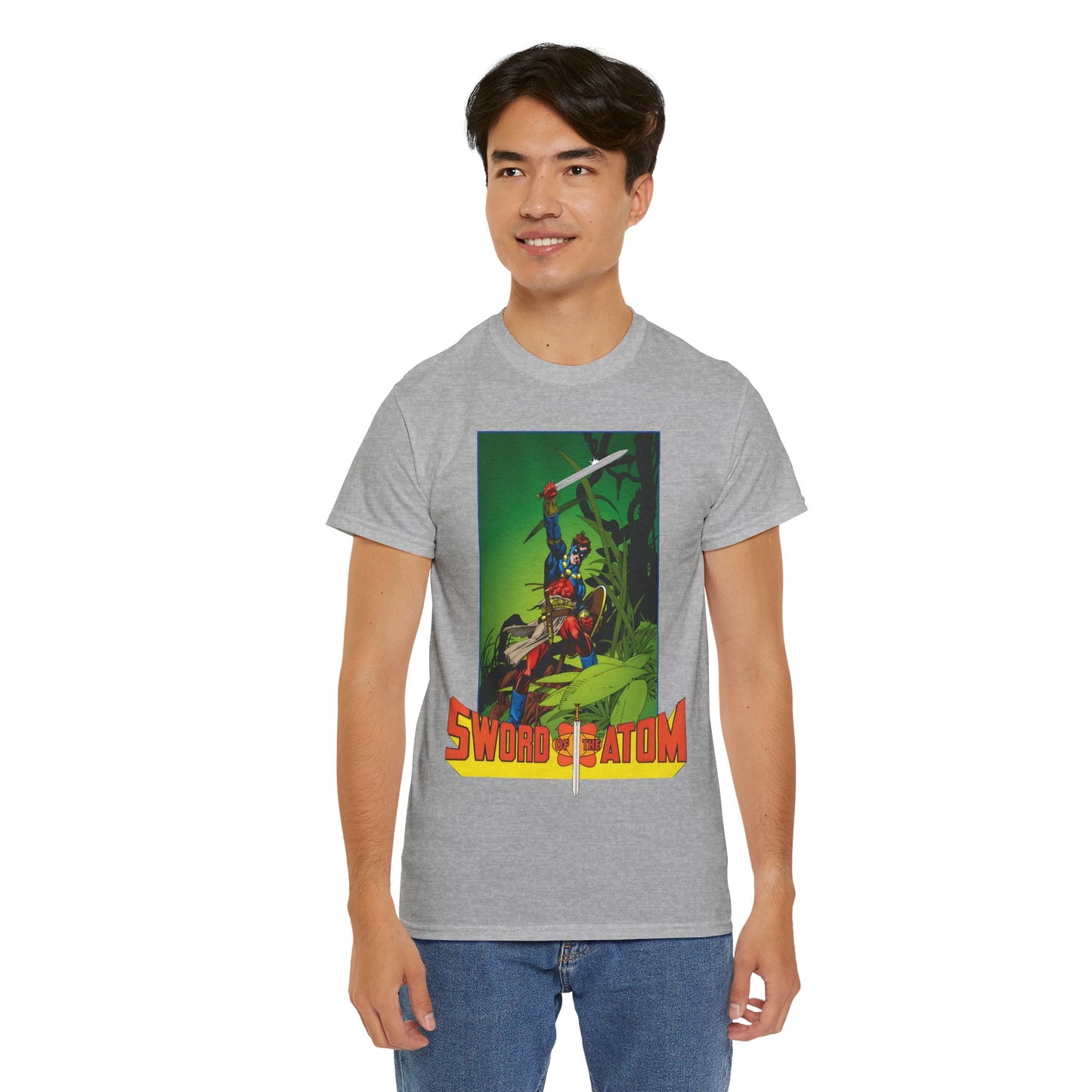 Sword of the Atom T-Shirt - Gil Kane Art - Ray Palmer in Morlaidh - Popular DC Comic Story from the 1980s