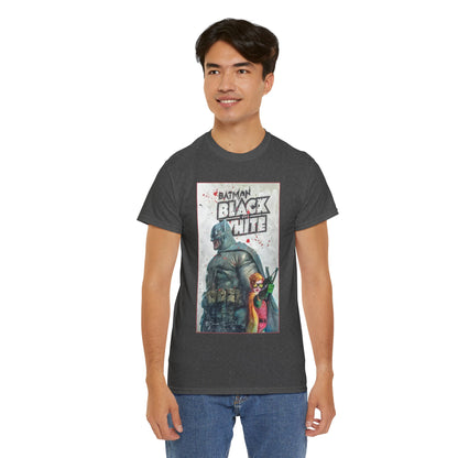 Batman: Black & White T-Shirt - Bill Sienkiewicz Art - Dark Knight Returns - Batman & Robin (Carrie Kelley) - DC Comics