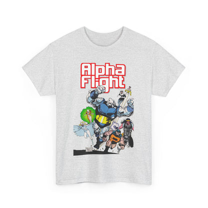 Alpha Flight T-Shirt - Mike Mignola Art - Shaman, Snowbird, Northstar, Aurora, Box, Vindicator, Puck - Canada's Super-Team - Marvel Comics