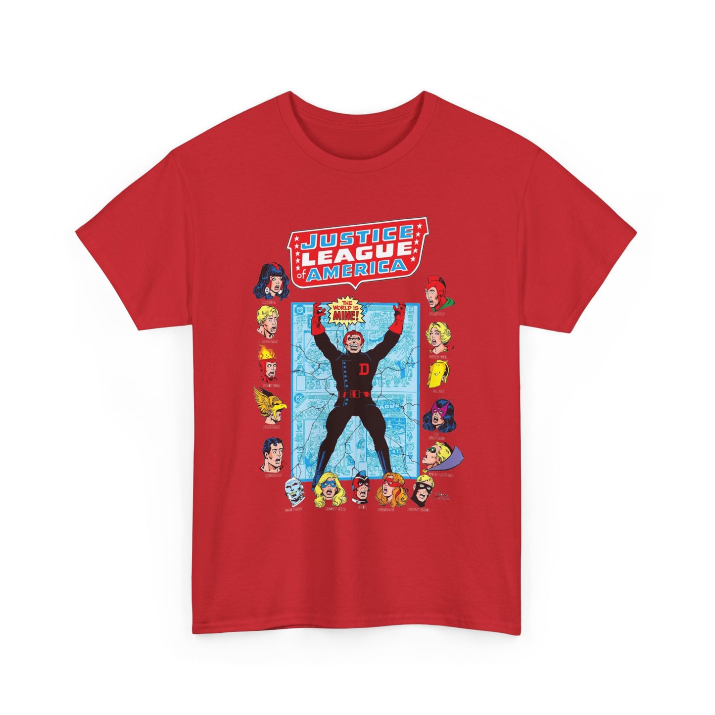 Justice League of America T-Shirt - George Perez Art - Justice Society, All-Star Squadron Team-Up DC Comics