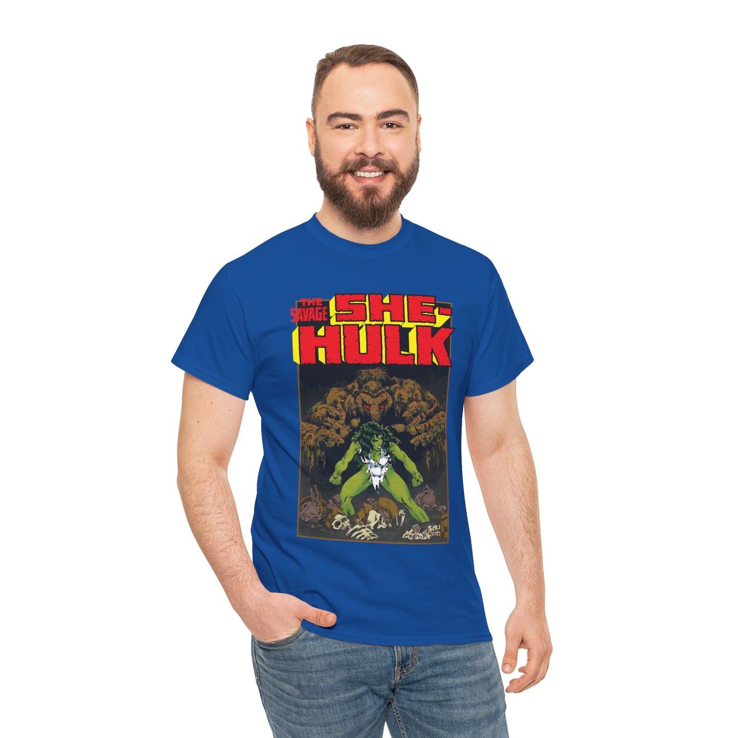 Savage She-Hulk & Man-Thing T-Shirt - Michael Golden Art - Marvel Comics