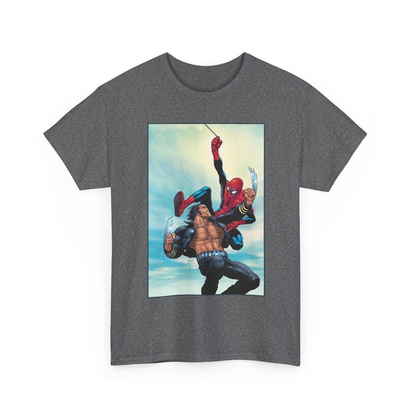 Wolverine Vs Spider-Man T-Shirt - Frank Quitely Art - Marvel Comics
