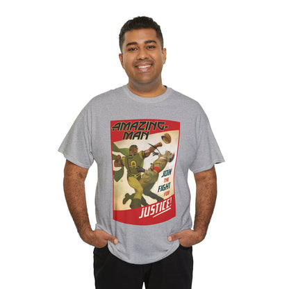 Amazing Man T-Shirt - All-Star Squadron - Join the Fight for Justice - DC Comics