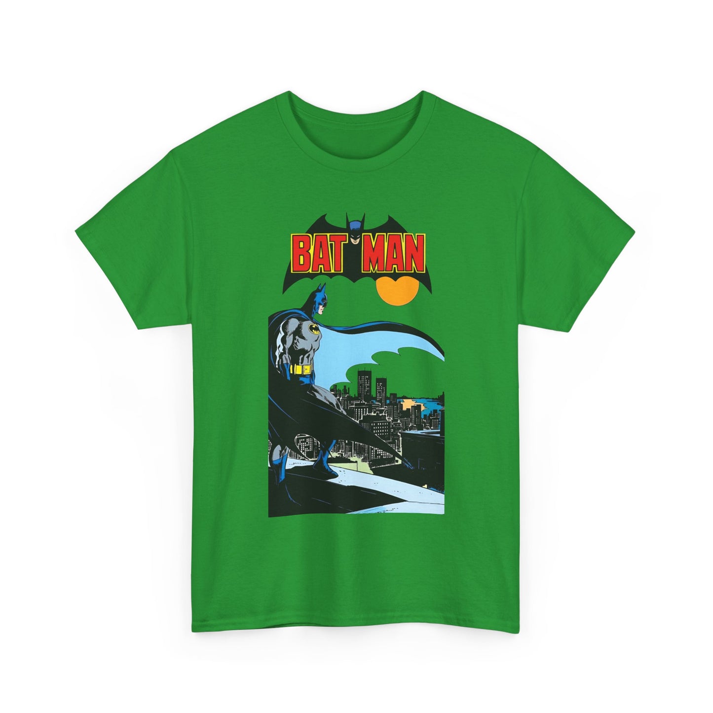 Batman T-Shirt - Jim Aparo Art - Dark Knight Looking Over Gotham City - Bronze Age Art - DC Comics