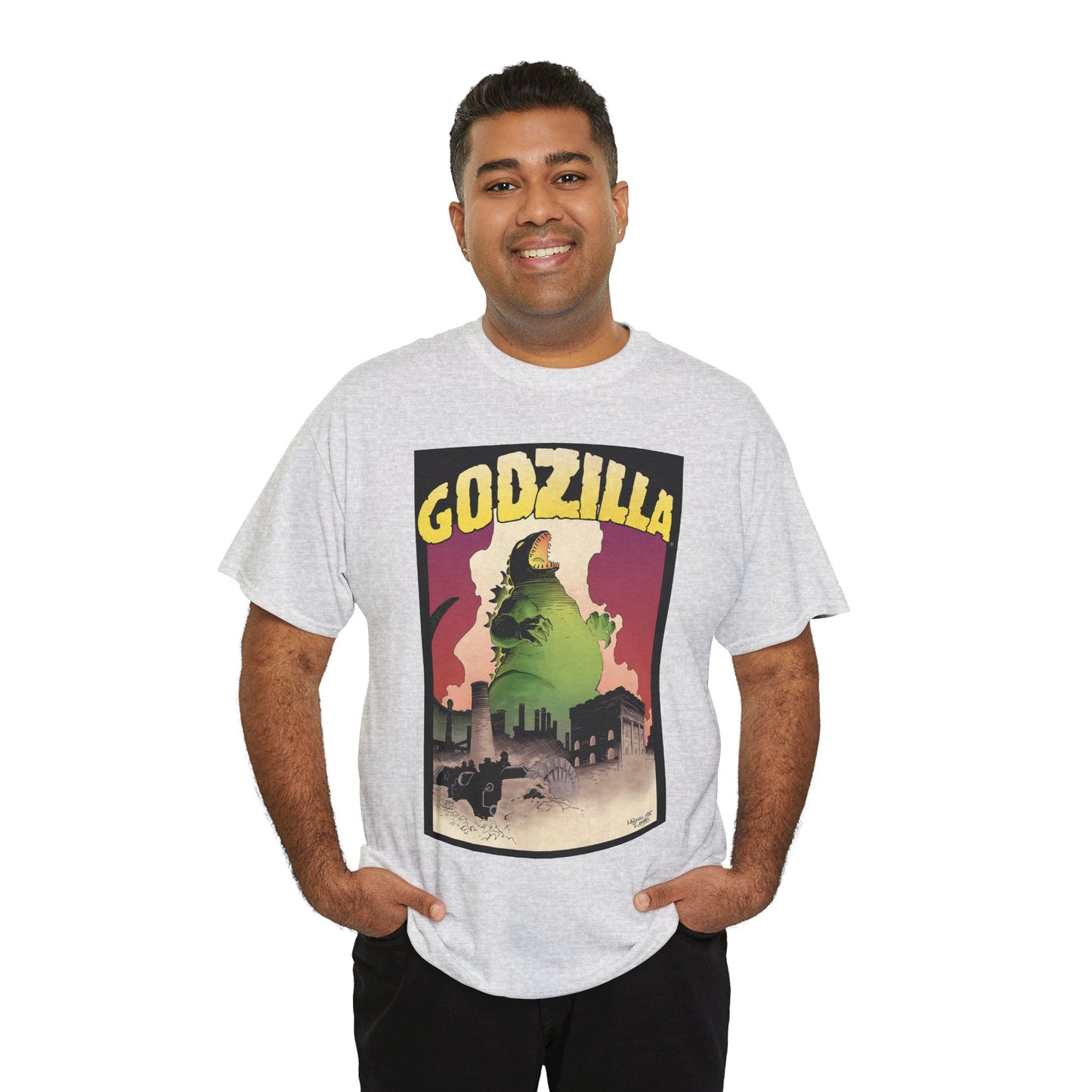 Godzilla T-Shirt - Mike Mignola Art - 1987 Portfolio Artwork - Dark Horse Comics
