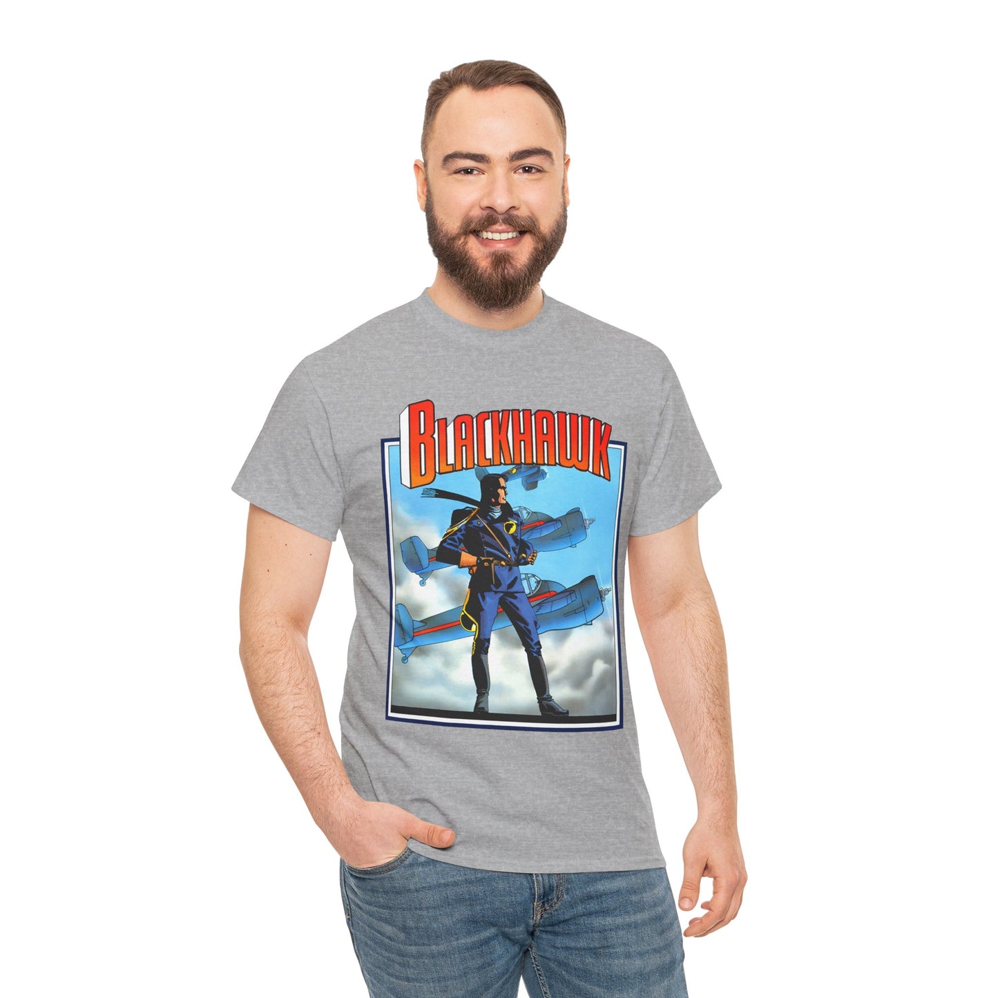 Blackhawk T-Shirt - Howard Chaykin Art - World War II Anti-Nazi Ace Pilots - DC Comics